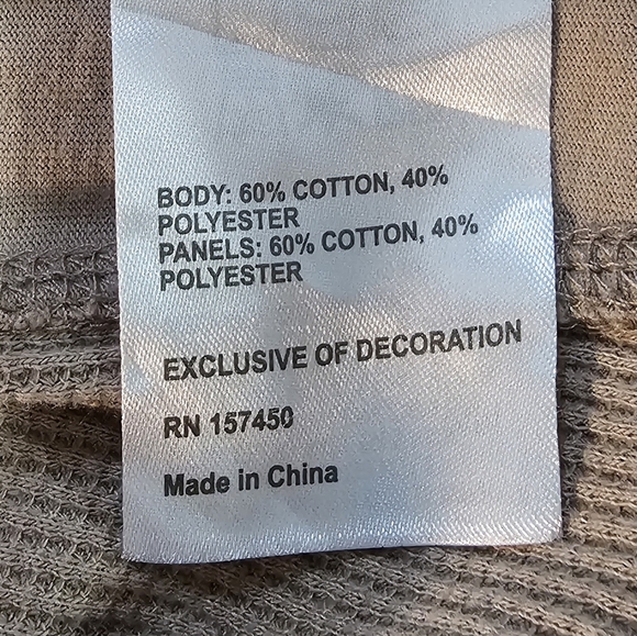 44 Degree North Cotton Blend Long Sleeve Henly with Waffle Knit Size XL Tan - Picture 13 of 14
